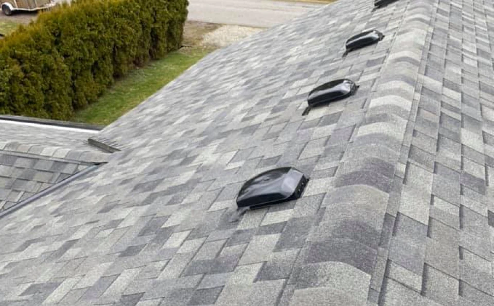 residential house with asphalt roof shingles