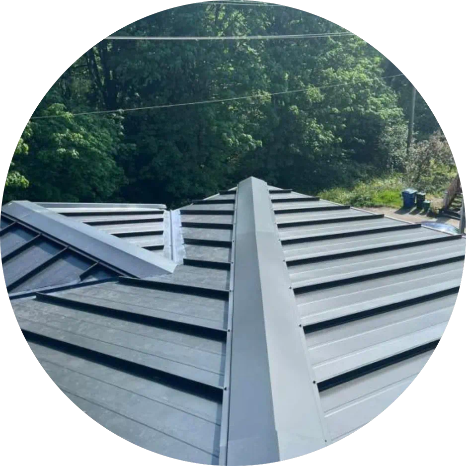 residential house with metal roof icon